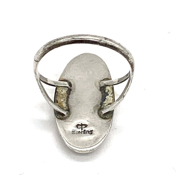 ナバホ族 CP ターコイズ シルバーリング STERLING Size 14号 福生店