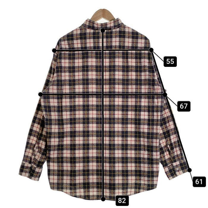 80's TOWNCRAFT タウンクラフト フランネルチェックシャツ コットン ホワイト ネイビー Size XL-R 福生店