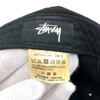 STUSSY ステューシー Big Herringbone Strapback Cap ビッグヘリンボーン ストラップバック キャップ ブラック 福生店