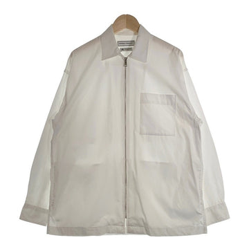 UNIVERSAL PRODUCTS ユニバーサルプロダクツ T.M. ZIP FRONT L/S BLOUSON トーマスメイソン ジップアップブルゾン ジャケット ホワイト コットン 201-60307 Size 2 福生店