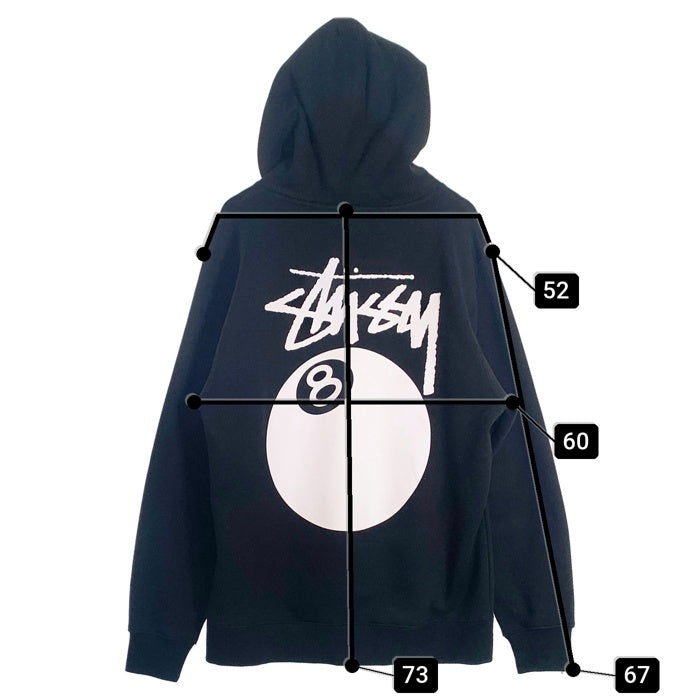 STUSSY ステューシー 8ボール プルオーバー フーディー パーカー ブラック Size L 福生店