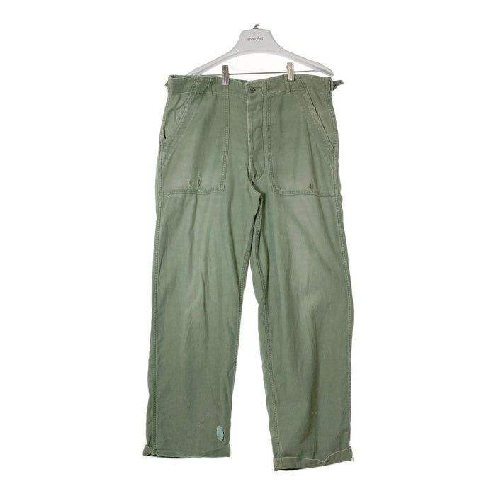 US ARMY ユーエスアーミー DSA-1-4067-64-C 60s TROUSERS ボタンフライ ファティーグパンツ カーキ sizeW34 瑞穂店