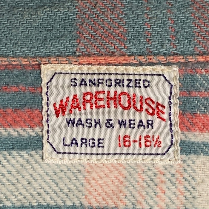 WAREHOUSE ウエアハウス フランネルチェックシャツ ブルー Size L 福生店