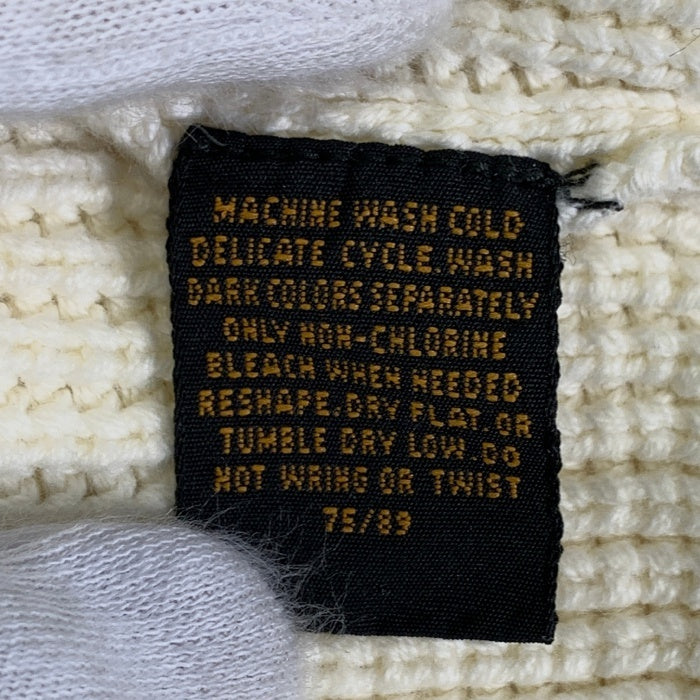 90's Eddie Bauer エディーバウアー コットン クルーネックセーター ホワイト フィリピン製 Size XL 福生店