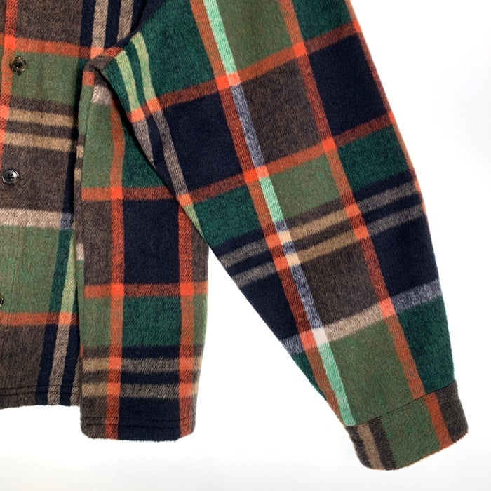 DISCUS ディスカス シャギーチェックシャツジャケット グリーン ユニセックス 4487-2902 Size L 福生店