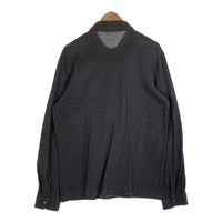 PRADA SPORT プラダスポーツ ラバーパッチ 鹿の子 ボタンシャツ 長袖 チャコールグレー Size L 福生店