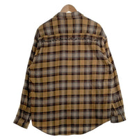 EXAMPLE エグザンプル BB BEAR CHECK SHIRTS 長袖 シャツ ベージュ Size XL 福生店