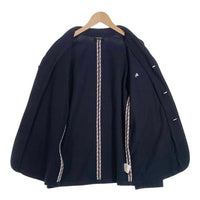 BURBERRY BLACK LABEL バーバリーブラックレーベル コットン 3B テーラードジャケット カジュアル ネイビー BMV79-810-28 Size 2 福生店