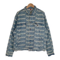 SUPREME シュプリーム 21SS Frayed Logos Denim Trucker Jacket フレイドロゴ デニムトラッカージャケット インディゴ Size L 福生店