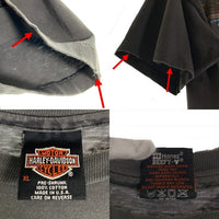 80-90's Harley-Davidson ハーレーダビッドソン イーグル バー&シールド プリントTシャツ フェードブラック Hanes USA製 Size XL 福生店
