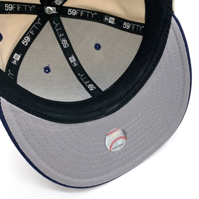 NEWERA ニューエラ Newyork Yankees ニューヨークヤンキース 59FIFTY ベースボールキャップ ネイビー オフホワイト Size 7 5/8 (60.6cm) 福生店