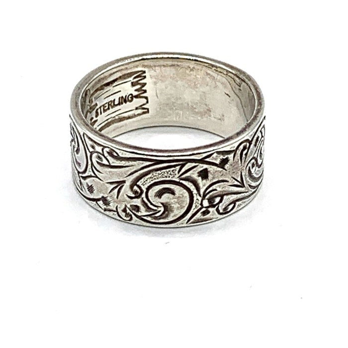 THE FLAT HEAD フラットヘッド シルバースクロールリング L 唐草 シルバースミス FN-JR-012 Size 21号 福生店