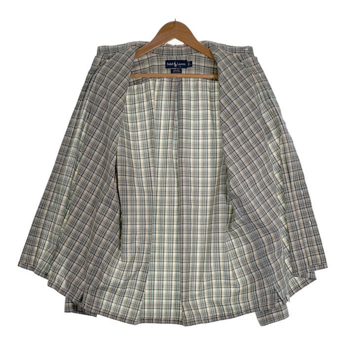 Ralph Lauren ラルフローレン GREGGOR 長袖 コットン チェック ボタンダウンシャツ ライトブルー ナチュラル Size L 福生店