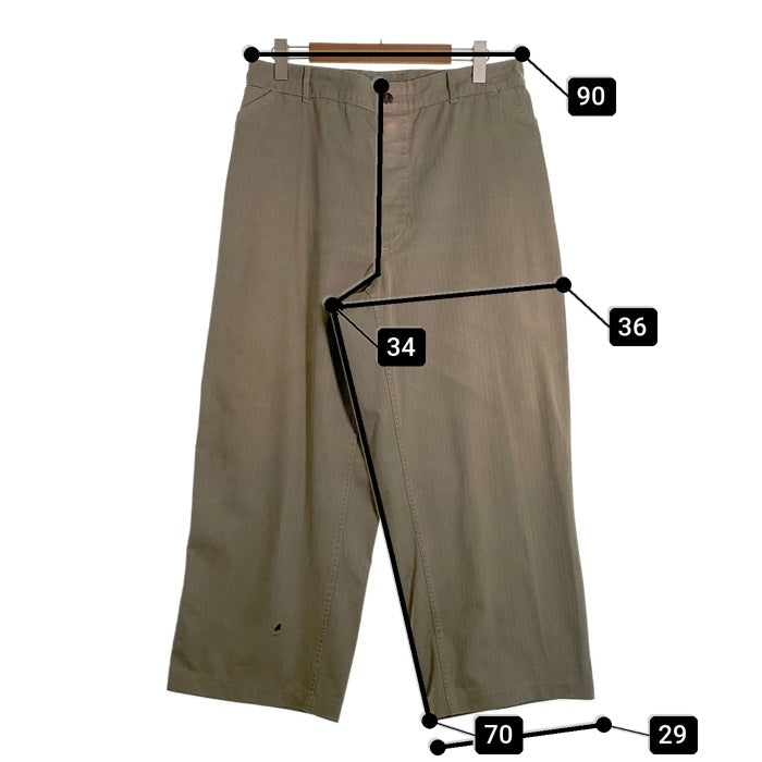 40's USMC 海兵隊 HBT TROUSER ヘリンボーン トラウザーパンツ オリーブ Size w90cm 福生店