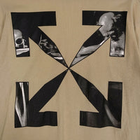 OFF-WHITE オフホワイト CARAVAGGIO ARROW カラヴァッジオ アロー プリント ロングスリーブTシャツ ダークサンド OMAB064S22JER004 Size L 福生店