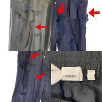 BURBERRY LONDON ENGLAND バーバリーロンドン サイドライン トラックパンツ ブラック パープル ウール モヘア 4557947 イタリア製 Size S 福生店