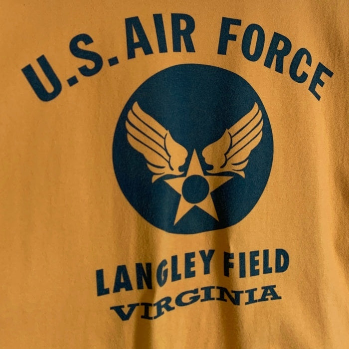 BUZZ RICKSON`S バズリクソンズ U.S. AIR FORCE T-Shirts エアフォース プリント Tシャツ ゴールド Size M 福生店