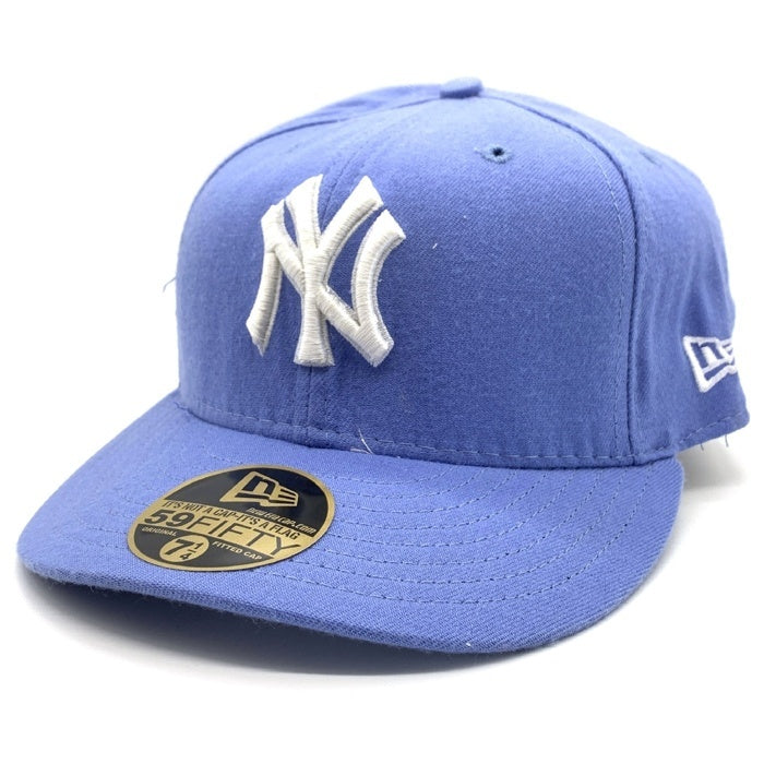 90's New Era ニューエラ MLB ニューヨーク・ヤンキース 59FIFTY ベースボールキャップ ライトブルー ウール USA製 Size 7 1/4 (57.7cm) 福生店
