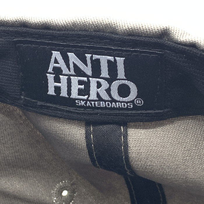 ANTI HERO アンタイヒーロー ワッペン スナップバックキャップ チャコールグレー 福生店