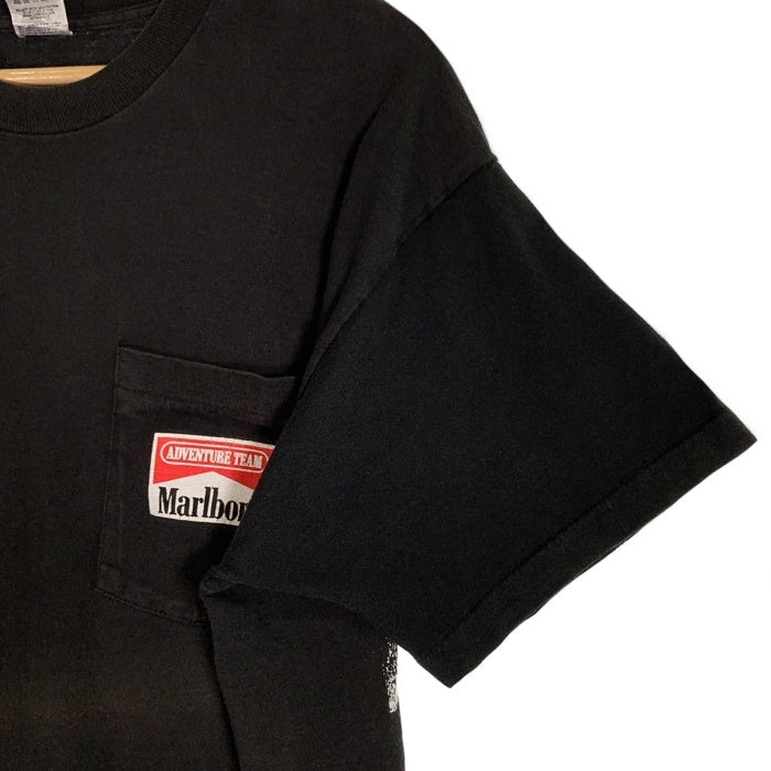 90's Marlboro マルボロ coyote bluff コヨーテ ポケット Tシャツ ブラック フルーツオブザルームボディ Size XL 福生店