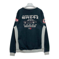 カミナリモータース 前V クルーネックスウェットトレーナー ブラック グレー Size 限定解除 瑞穂店