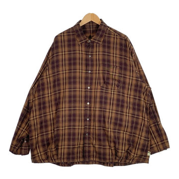 SSZ エスエスズィー 21AW Balloon Shirts バルーン チェックシャツ ブラウン Size M 福生店