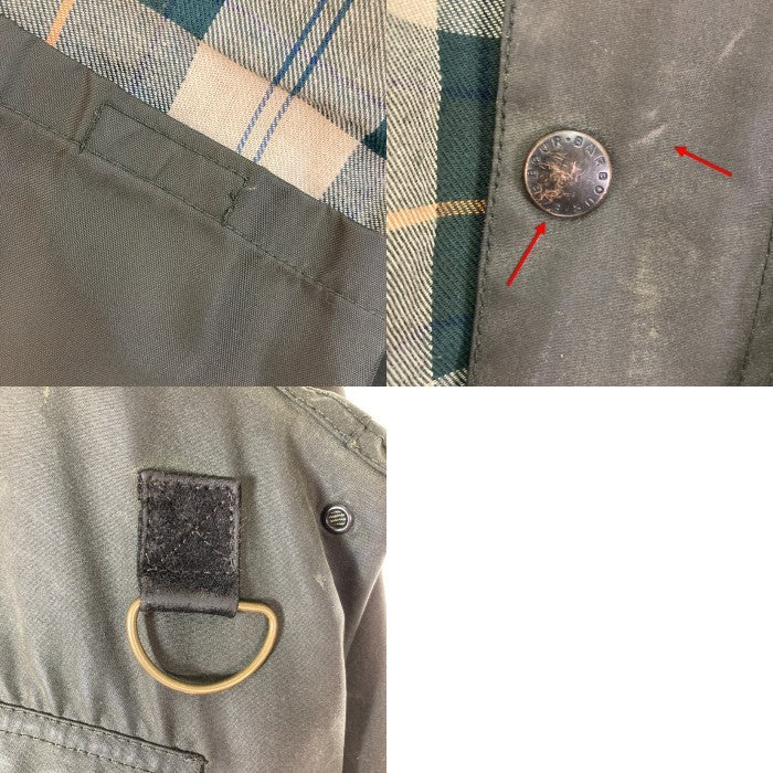 Barbour バブアー 1202060 ショート丈 オイルドコーティングジャケット SL SPEY フード付き カーキ size36 瑞穂店