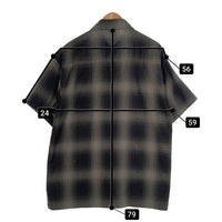 CALTOP キャルトップ オンブレチェック 半袖シャツ ブラック アクリル Size M 福生店