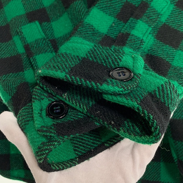80's L.L. Bean エルエルビーン 長袖 バッファローチェック フランネル シャツ グリーン ブラック USA製 Size L (16 16 1/2) 福生店