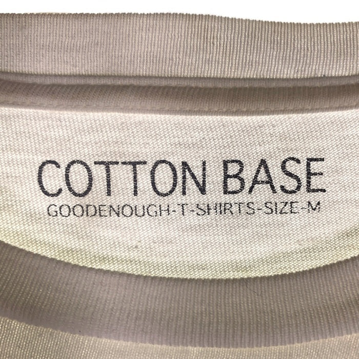 00's GOODENOUGH グッドイナフ 2009 裾ボーダープリント Tシャツ COTTON BASE ホワイト Size M 福生店
