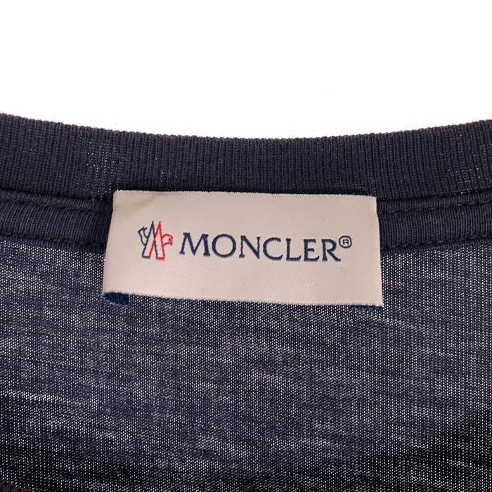 MONCLER モンクレール MAGLIA T-SHIRT M/LUNGA LS T-SHIRT AS MUCH AS YOU CAN ロンT ロングスリーブ 長袖 Tシャツ ネイビー 23997872CJNR Size L 福生店