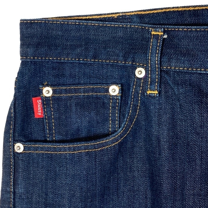 STUSSY ステューシー 00's ROUGH&RUGGED DENIM ポケット刺繍ロゴ デニムパンツ インディゴ size34 瑞穂店