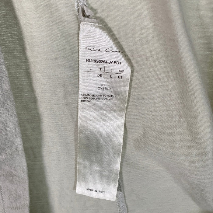 Rick Owens リックオウエンス 19SS クルーネック Tシャツ ショルダーリベット OYSTER RU19S2264-JADE1 Size L 福生店