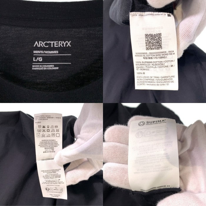 ARC'TERYX アークテリクス Emblem SS Crew 半袖 Tシャツ ブラック ブルー Size L 福生店