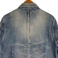 TMT ティーエムティー ダメージ加工 デニムシャツ コンチョボタン インディゴ TSH-F1805 Size L 福生店