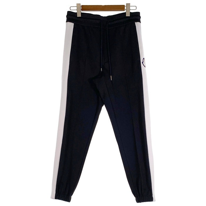 MONCLER モンクレール PANTALONE LUNGO SWEAT BOTTOMS ポリエステル スウェット パンツ ブラック ホワイト 27104558IVHD Size S 福生店