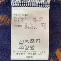 Vivienne Westwood MAN ヴィヴィアンウエストウッドマン VW-LP-86249 パイル地 総柄 リブTシャツ ネイビー size48 瑞穂店