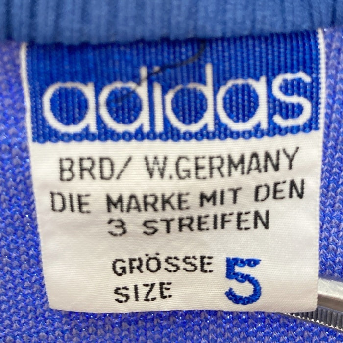 60-70's adidas アディダス 西ドイツ製 トラックジャケット ブルー ジャージ素材 Size5 瑞穂店