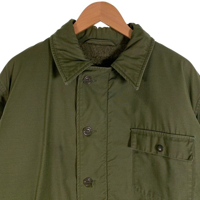 70's US NAVY 米海軍 A-2 デッキジャケット CONMARジッパー オリーブ Size XL相当 福生店