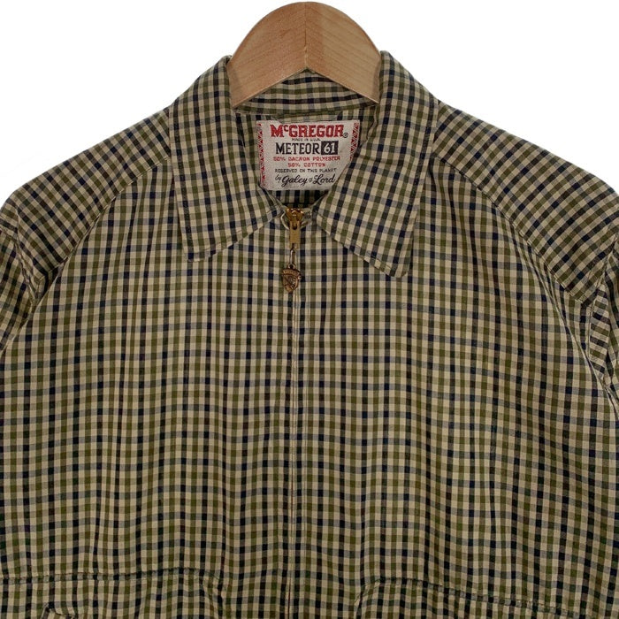 McGREGOR マクレガー METEOR61 ギンガムチェック ドリズラージャケット TALONジップ USA製 Size S-M 相当 福生店