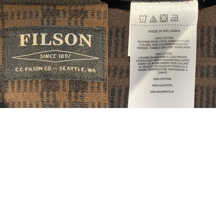 FILSON フィルソン BEARTOOTH JAC SHIRT ベアトゥース シャツジャケット コットン ダークチョコレート 20067693 並行品 Size S-M 相当 福生店