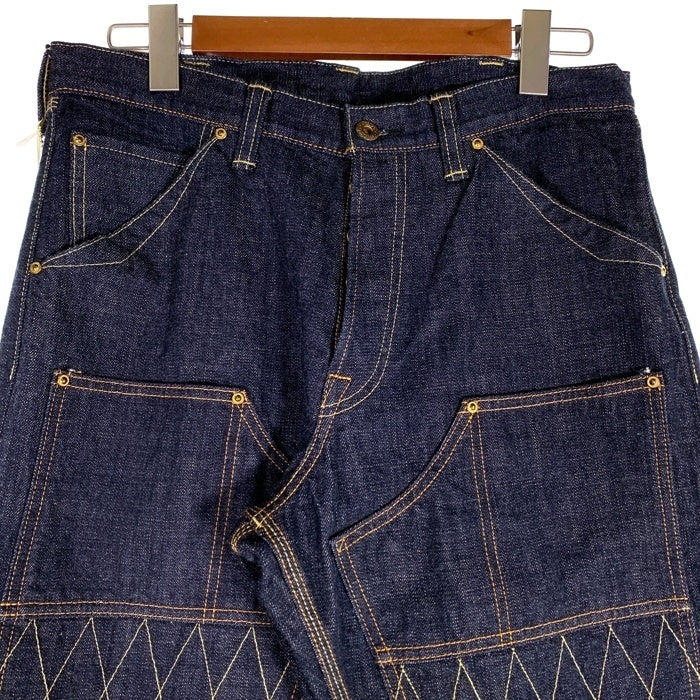 TROPHY CLOTHING トロフィークロージング W Knee Standard Dirt Denim ダブルニー スタンダードダートデニムパンツ インディゴ Lot 1606 Size 34 福生店