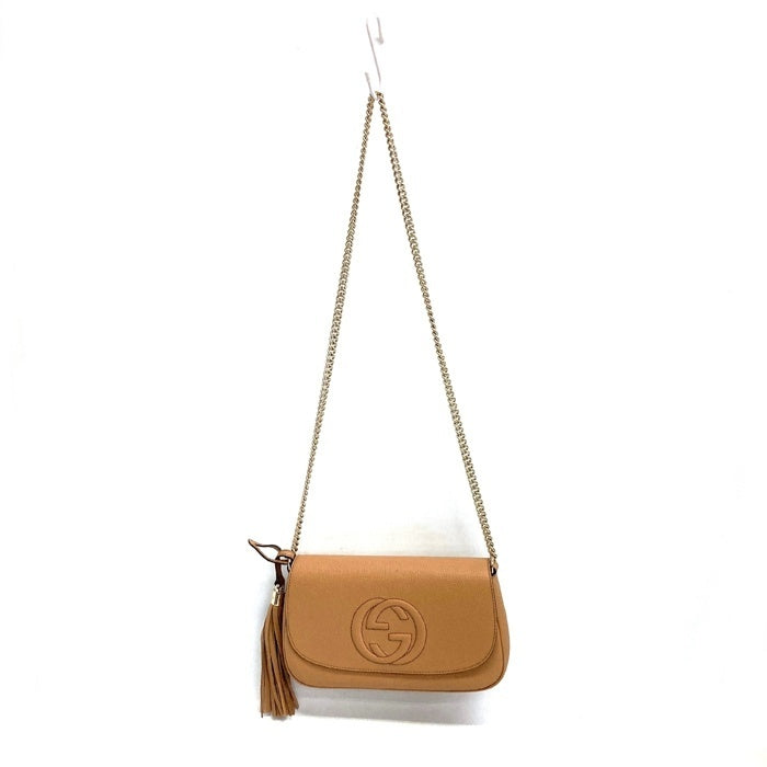 GUCCI グッチ 536224 ショルダーバッグ インターロッキングG チェーンショルダー バッグ ベージュ 瑞穂店