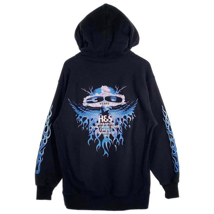 HIDE AND SEEK ハイドアンドシーク 25AW 30th Hooded Sweat Shirt 30周年 プルオーバーパーカー フーディー ブラック HC-090425 Size L 福生店