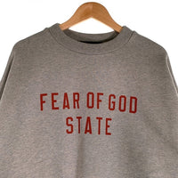 ESSENTIALS エッセンシャルズ FEAR OF GOD フィアオブゴッド STATE クルーネックスウェット グレー CLG 554 055 870 966 Size XS 福生店