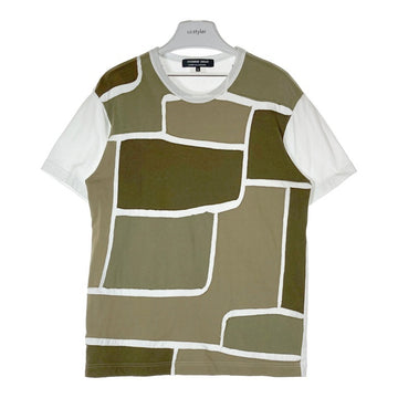 COMME des GARCONS HOMME DEUX コムデギャルソンオムドゥ DC-T015 AD2018 パッチワーク Tシャツ ホワイト sizeM 瑞穂店