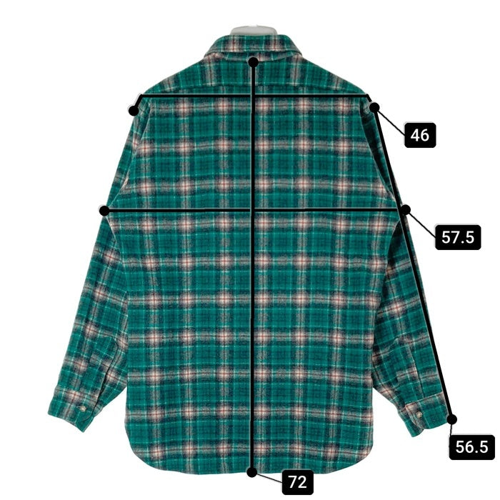 PENDLETON ペンドルトン 70's USA製 ウールシャツ 片ポケット ブラックウォッチ グリーン sizeL 瑞穂店