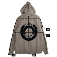 EXAMPLE エグザンプル ROUND LOGO HOODIE ラウンドロゴ フーディー パーカー ベージュ Size XL 福生店