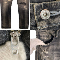 NEIGHBORHOOD ネイバーフッド 21SS SCRATCH SAVAGE DENIM PANT スクラッチサベージデニムパンツ ダメージ/リペア加工 211XBNH-PTM08 グレー Size XL 福生店