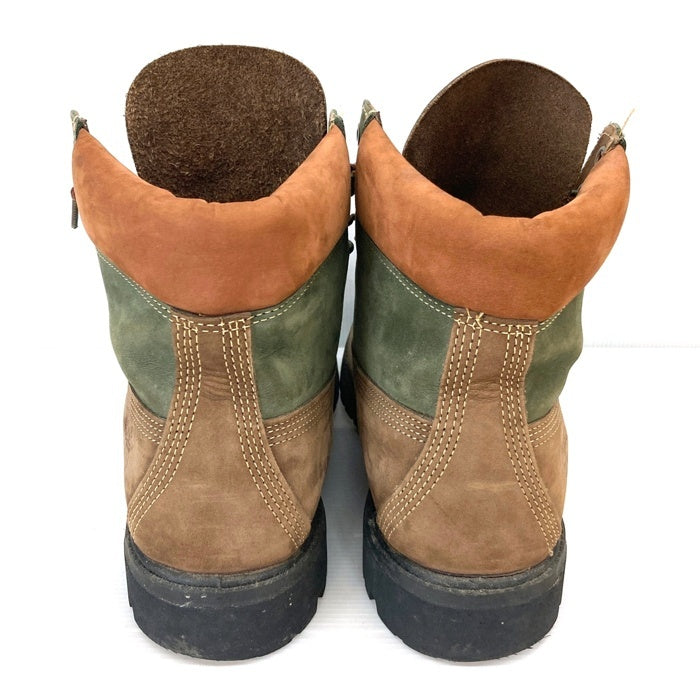 Timberland ティンバーランド 6インチプレミアムブーツ ヌバックレザー ダークブラウン グリーン ブラウン A135L Size 28cm 瑞穂店